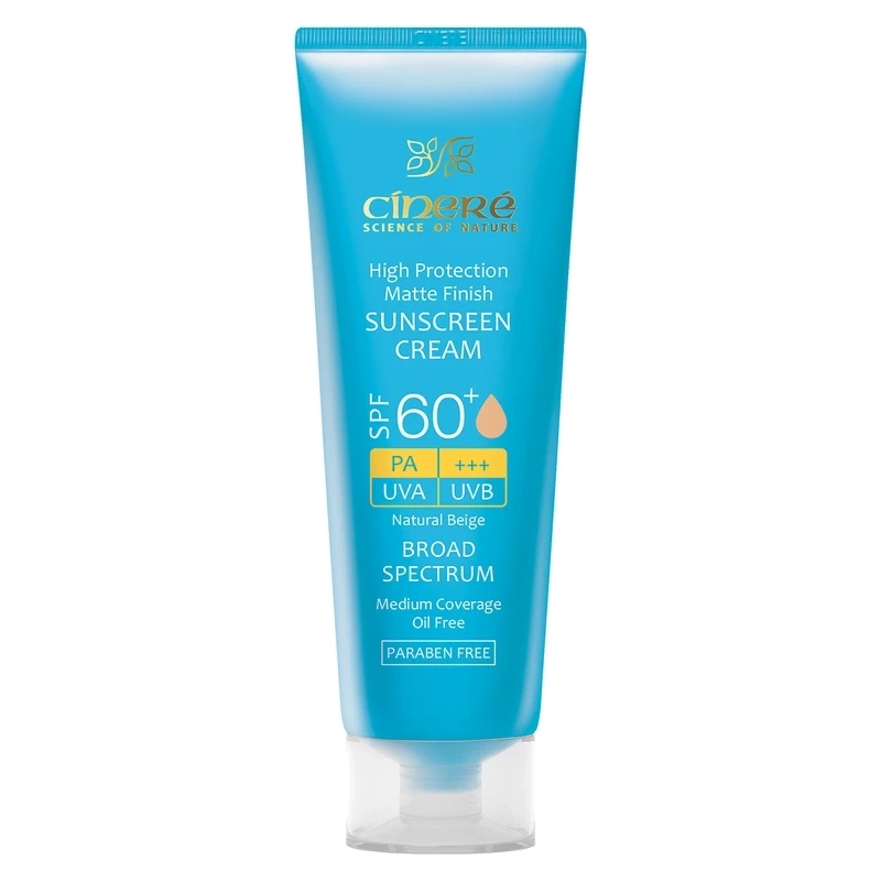 کرم ضد آفتاب رنگی سینره SPF60 مدل light Beige محافظ UVA ،UVB و +++PA، مناسب انواع پوست حجم 50 میلی‌لیتر