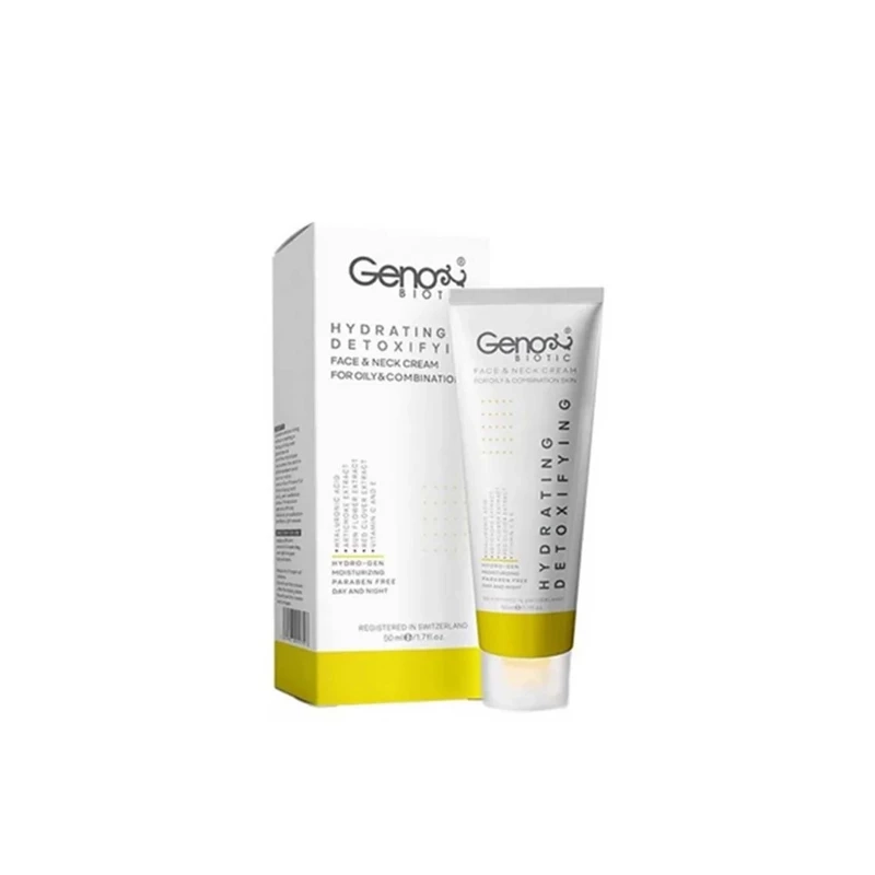 کرم آبرسان ژنوبایوتیک مدل Oily Detoxifing پوست چرب تا مختلط حجم 50 میلی لیتر