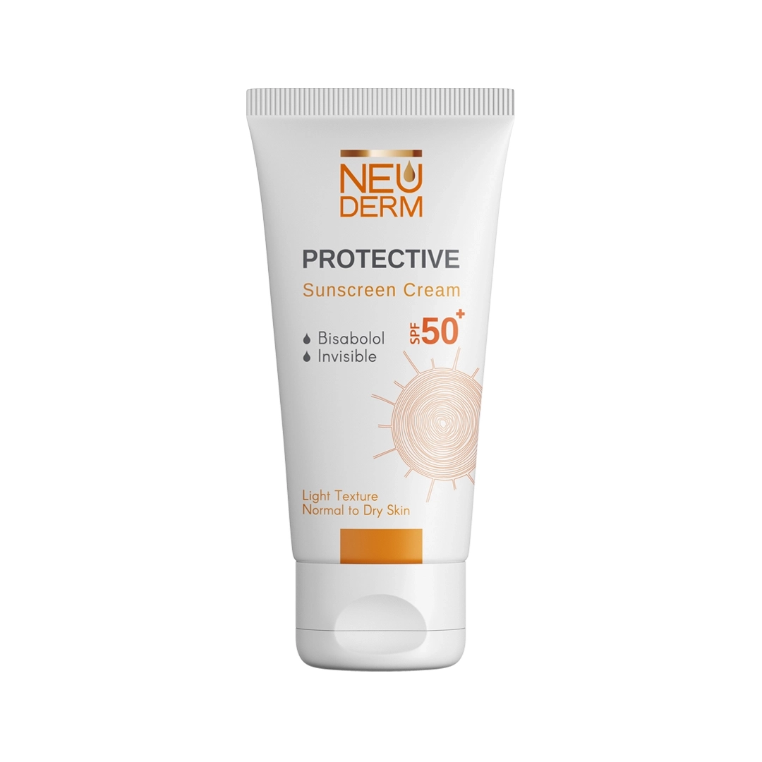 کرم ضد آفتاب بدون رنگ نئودرم SPF 50 مدل Highly Protective ‌مناسب پوست های نرمال تا خشک حجم 50 میلی‌لیتر