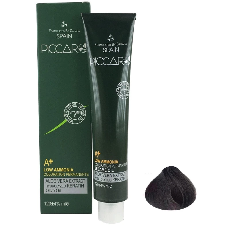 رنگ مو پیکارو قهوه ای دودی روشن شماره C4-5.11 حجم 120 میلی لیتر