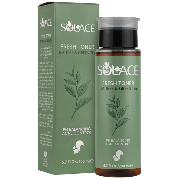 تونر پاک کننده صورت چای سبز و درخت چای سولس حجم 200 میل