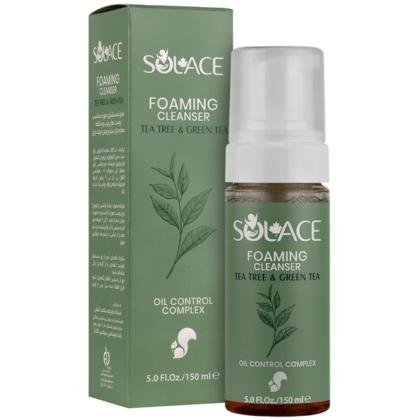 فوم شوینده صورت چای سبز و درخت چای سولس حجم 150 میل