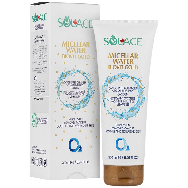 ژل پاک کننده آرایش با ویتامینه دانه طلایی سولس حجم 200 میل